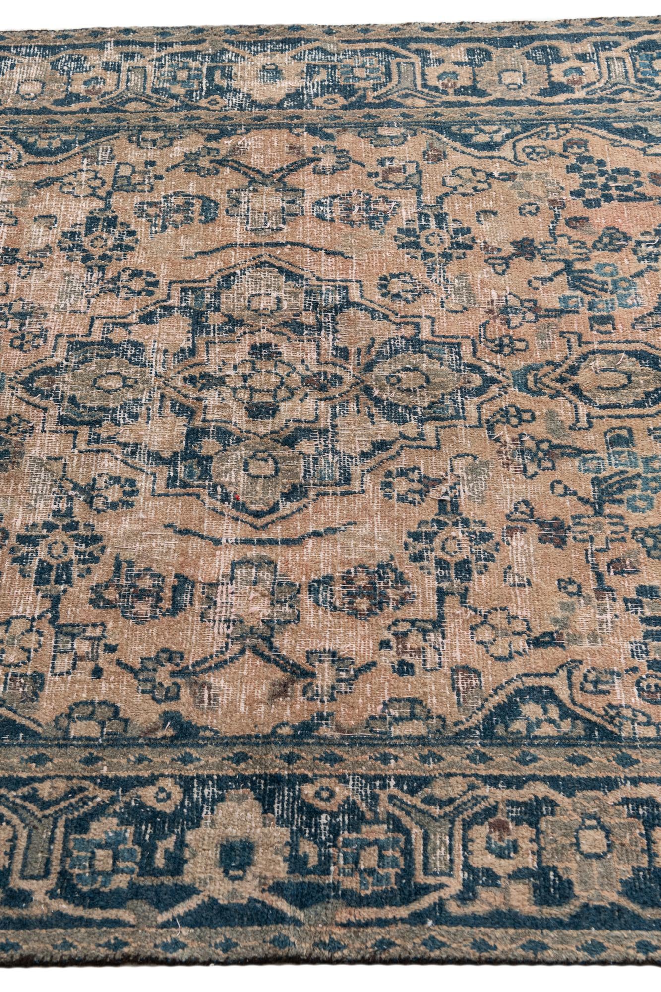4' 1 x 6' 2 Hand Knotted Ultra Vintage Persian Wool Rug