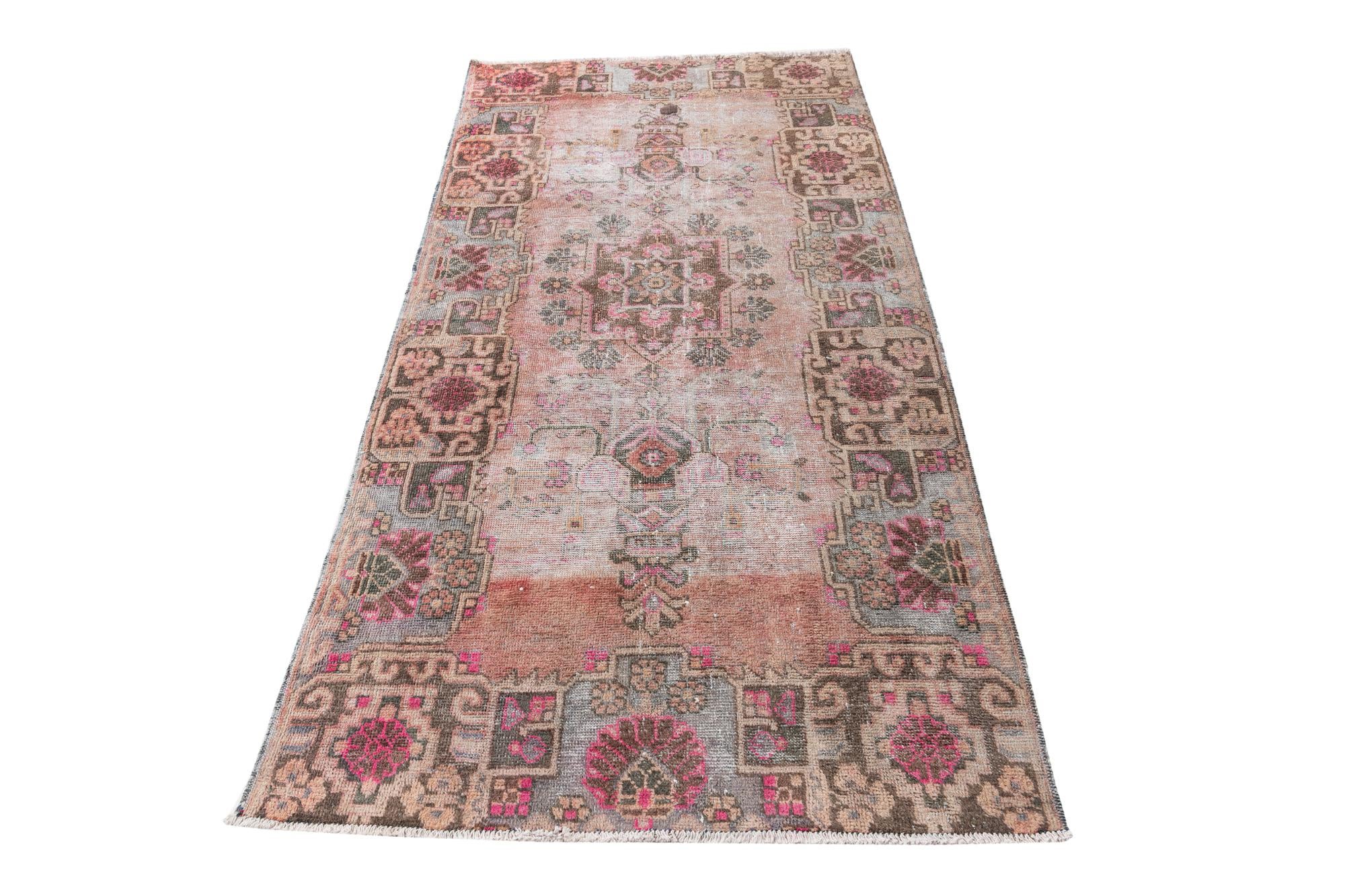 3' 9 x 7' 5 Hand Knotted Ultra Vintage Persian Wool Rug