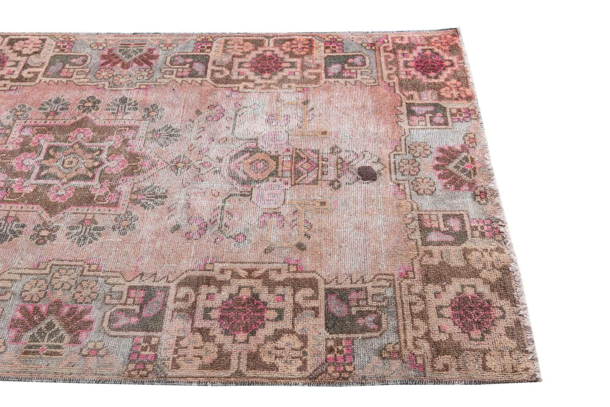 3' 9 x 7' 5 Hand Knotted Ultra Vintage Persian Wool Rug