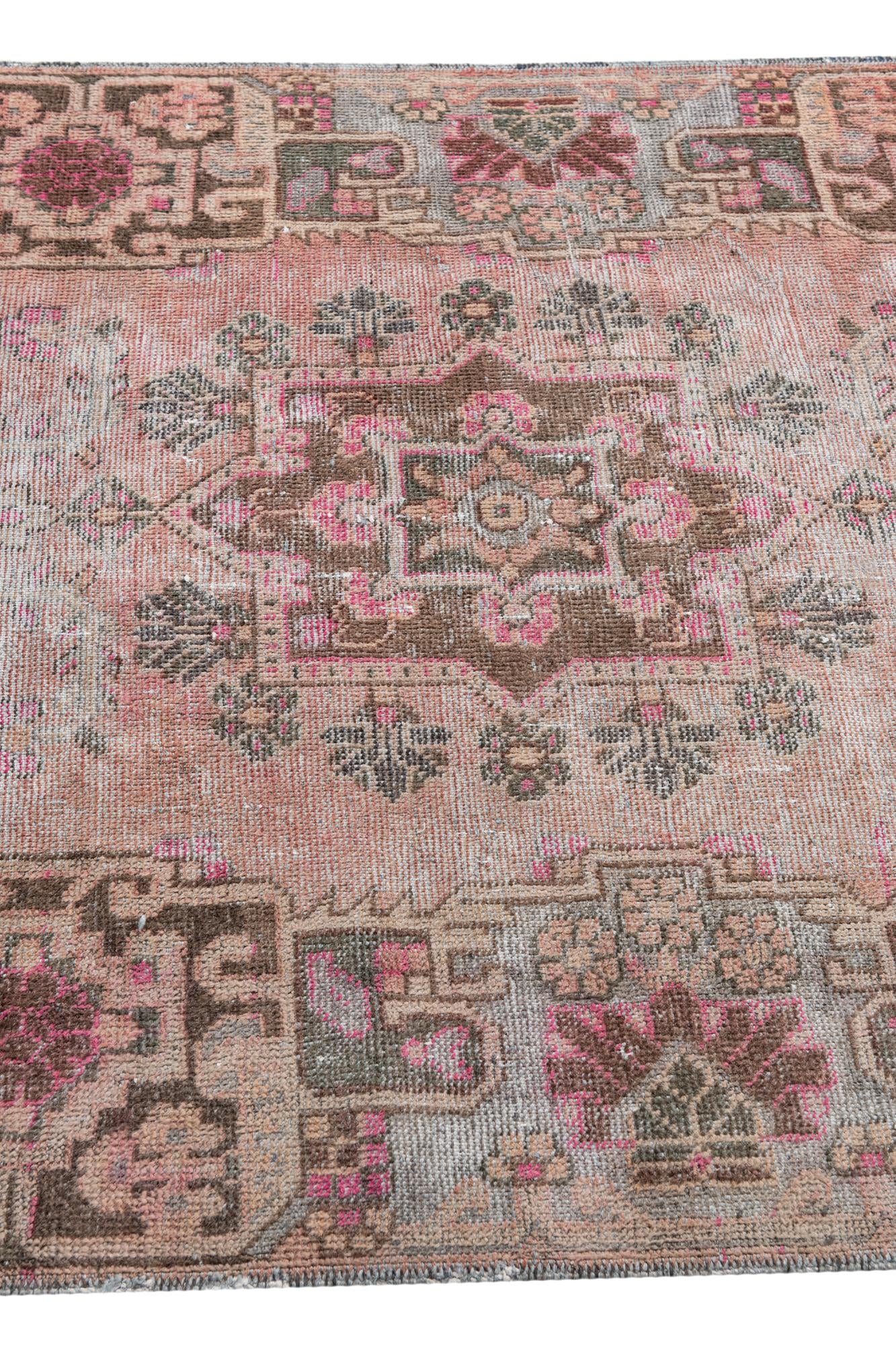 3' 9 x 7' 5 Hand Knotted Ultra Vintage Persian Wool Rug