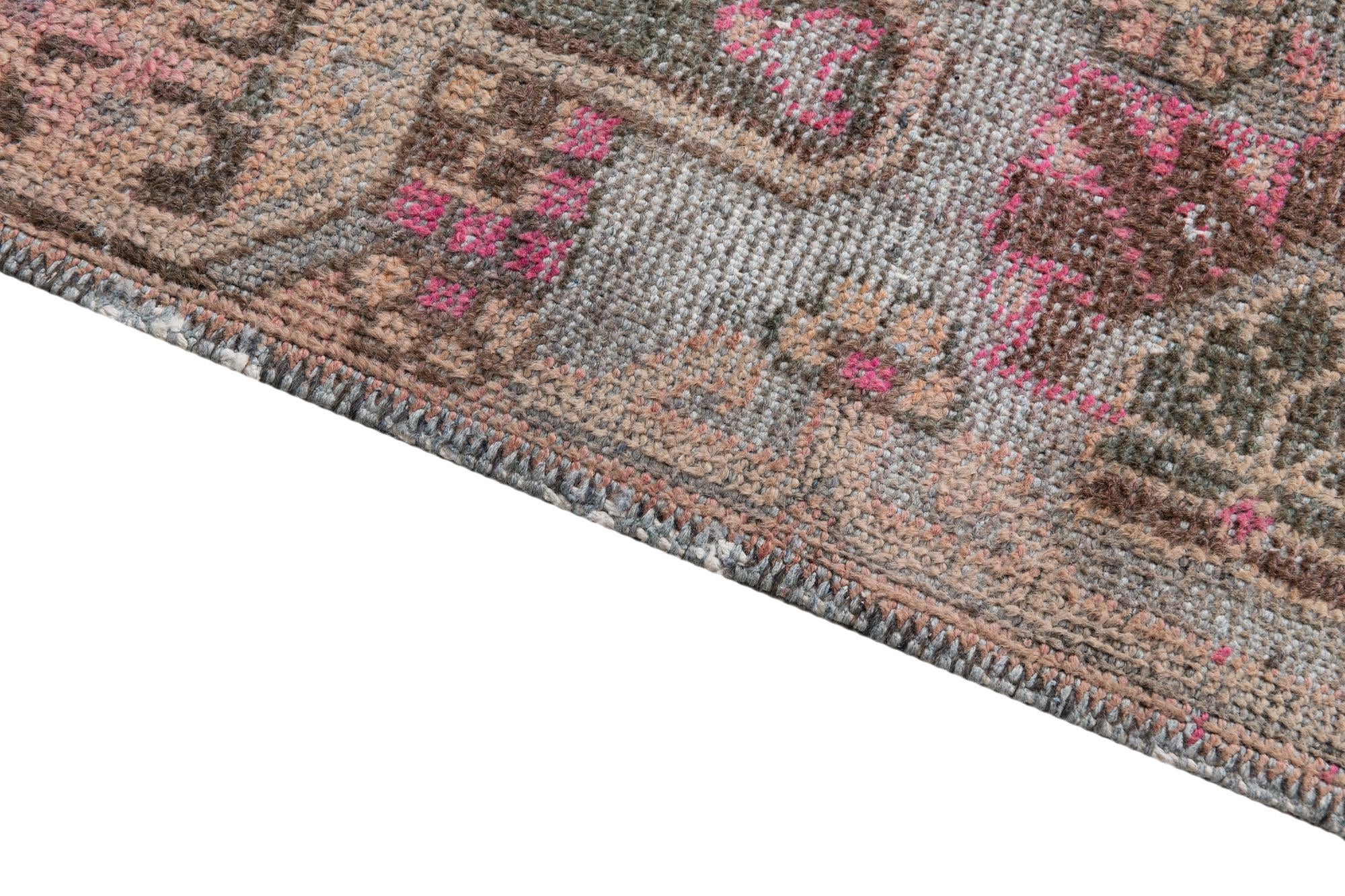 3' 9 x 7' 5 Hand Knotted Ultra Vintage Persian Wool Rug