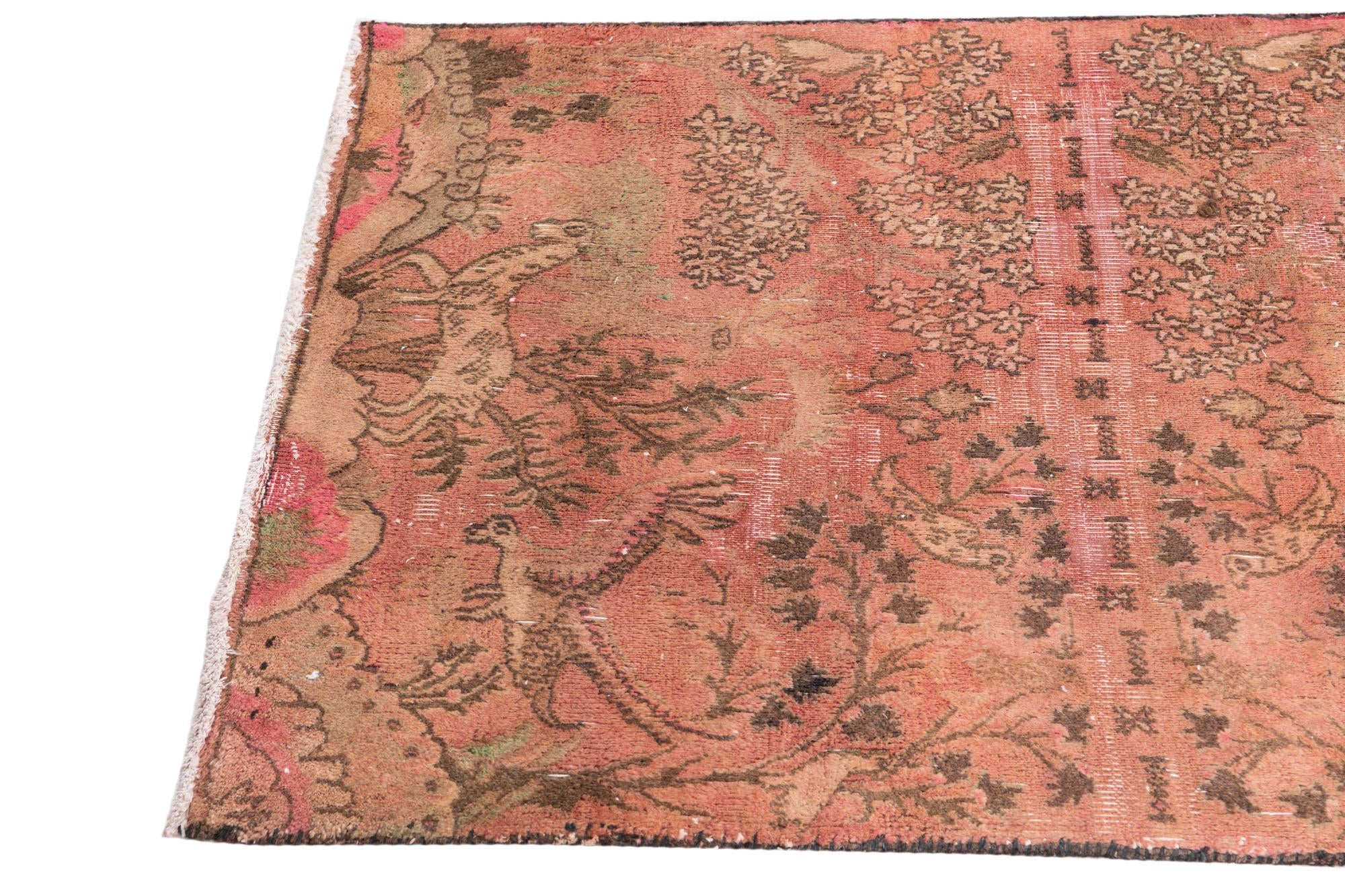 3' 4 x 6' 2 Hand Knotted Ultra Vintage Persian Wool Rug