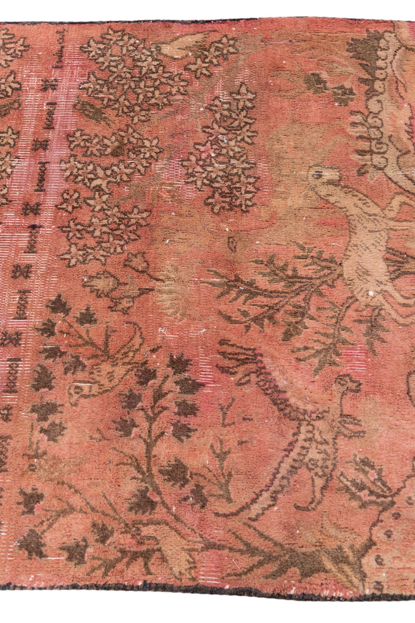 3' 4 x 6' 2 Hand Knotted Ultra Vintage Persian Wool Rug