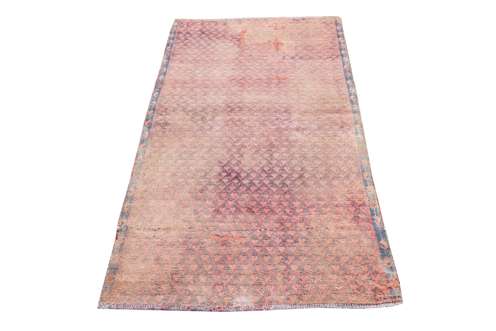 3' 4 x 6' 3 Hand Knotted Ultra Vintage Persian Wool Rug