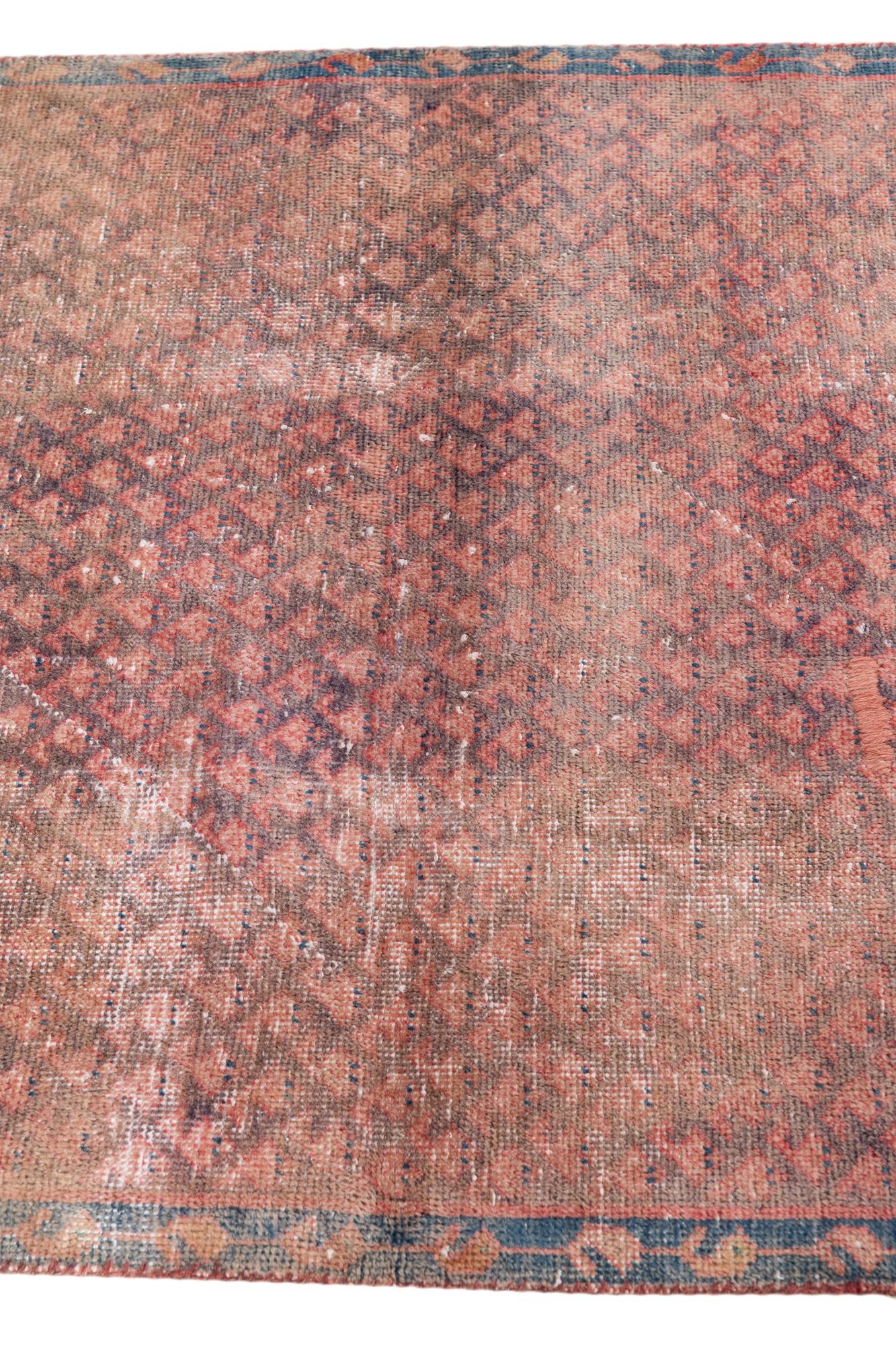 3' 4 x 6' 3 Hand Knotted Ultra Vintage Persian Wool Rug