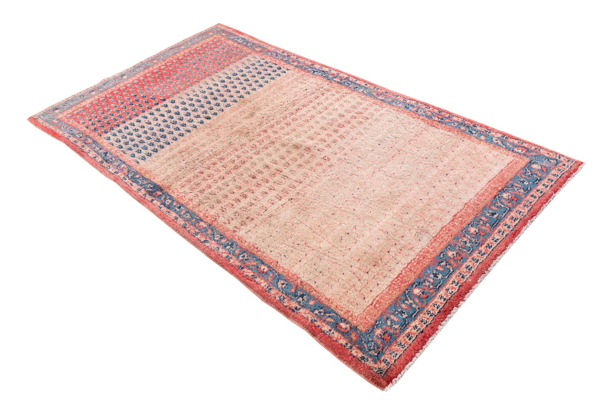3' 10 x 7' 2 Hand Knotted Ultra Vintage Persian Wool Rug
