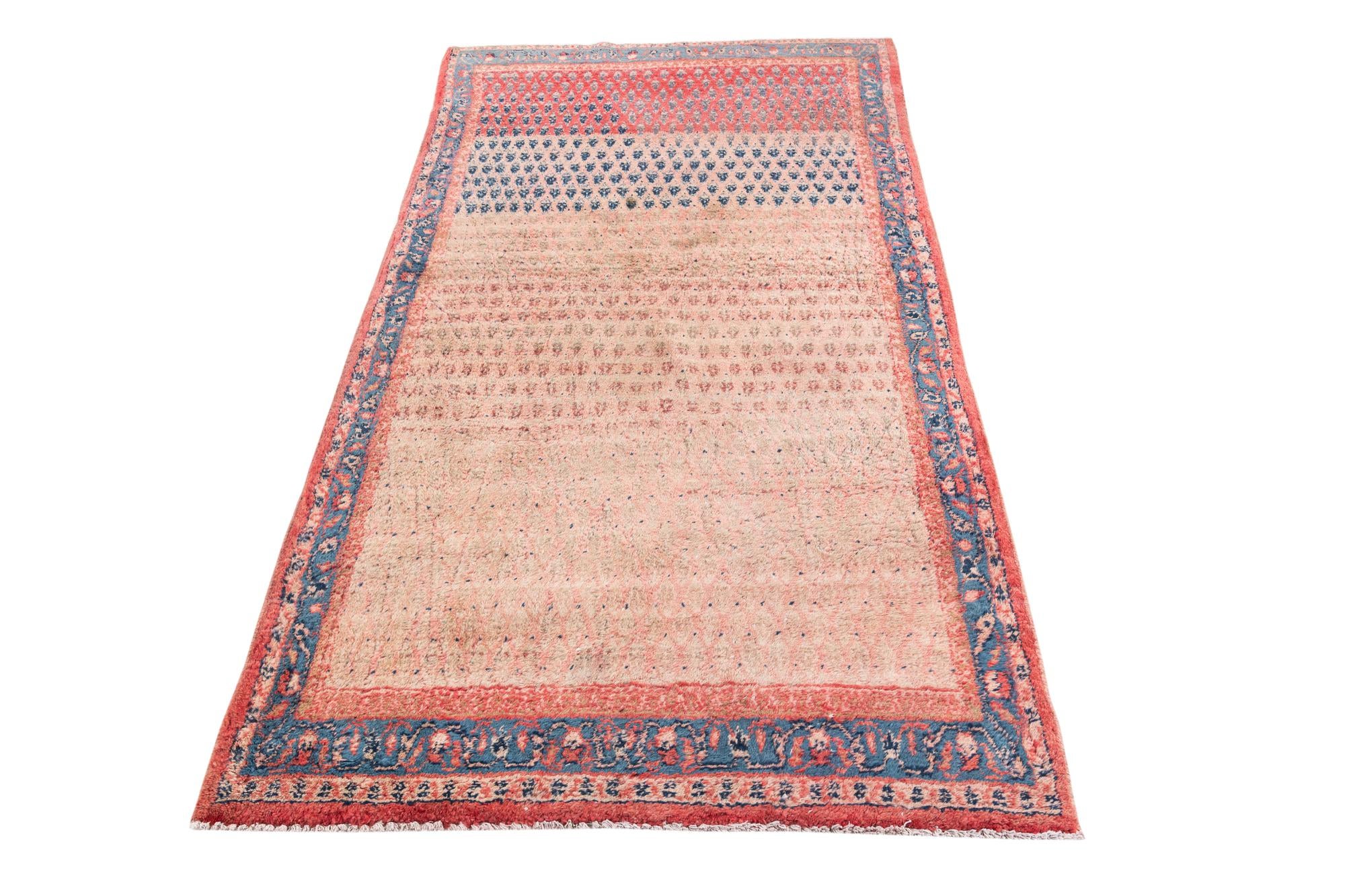 3' 10 x 7' 2 Hand Knotted Ultra Vintage Persian Wool Rug