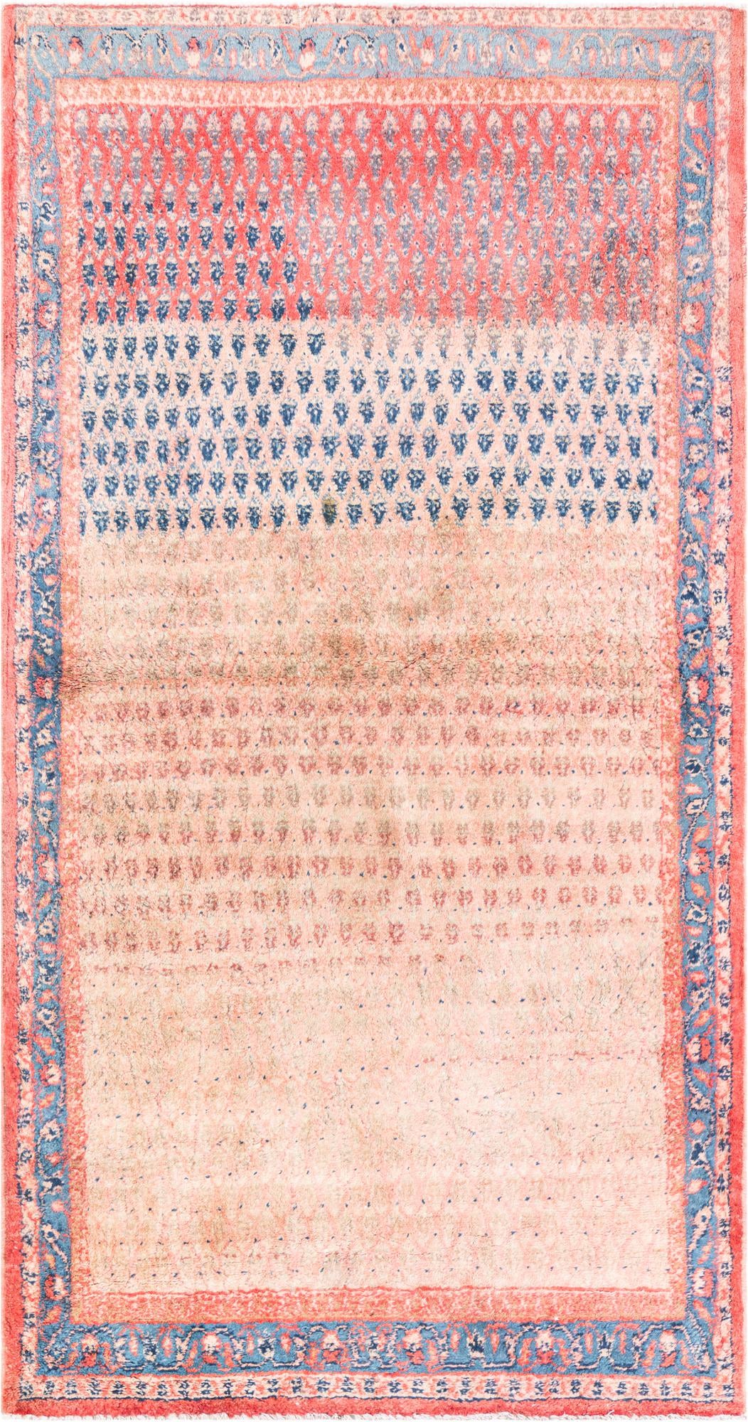 3' 10 x 7' 2 Hand Knotted Ultra Vintage Persian Wool Rug