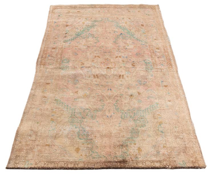 Detailansicht von 125cm x 205cm Handgeknüpft Ultra Vintage Persisch Wolle Teppich