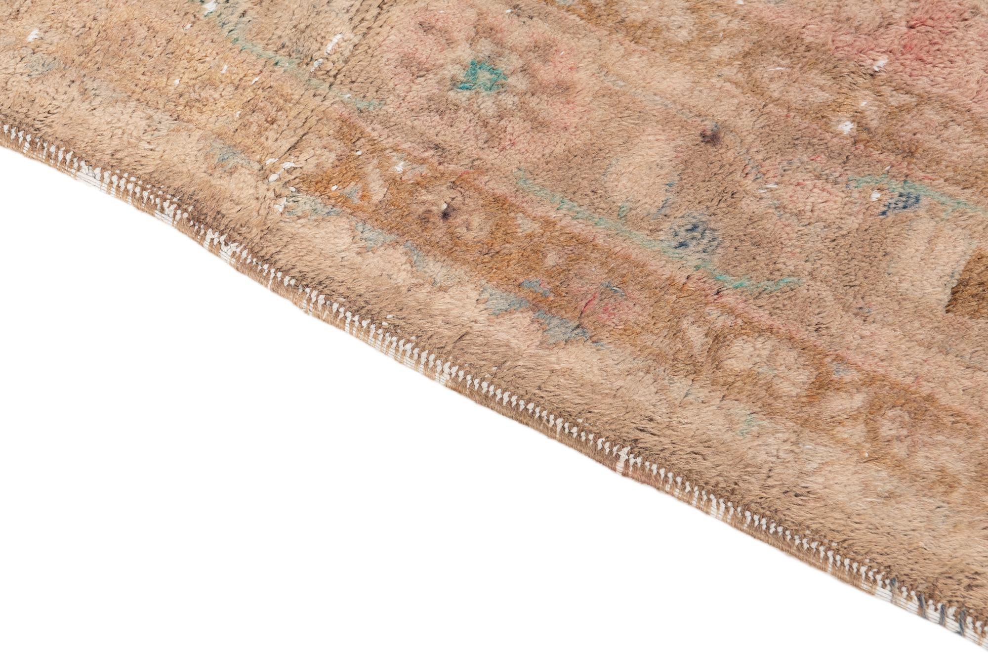4' 1 x 6' 8 Hand Knotted Ultra Vintage Persian Wool Rug