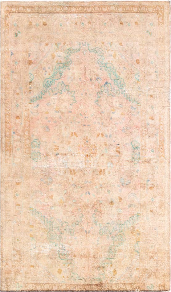 Detailansicht von 125cm x 205cm Handgeknüpft Ultra Vintage Persisch Wolle Teppich