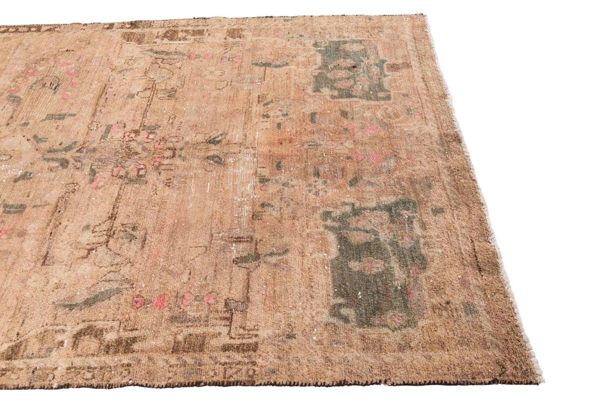 5' 4 x 9' 4 Hand Knotted Ultra Vintage Persian Wool Rug