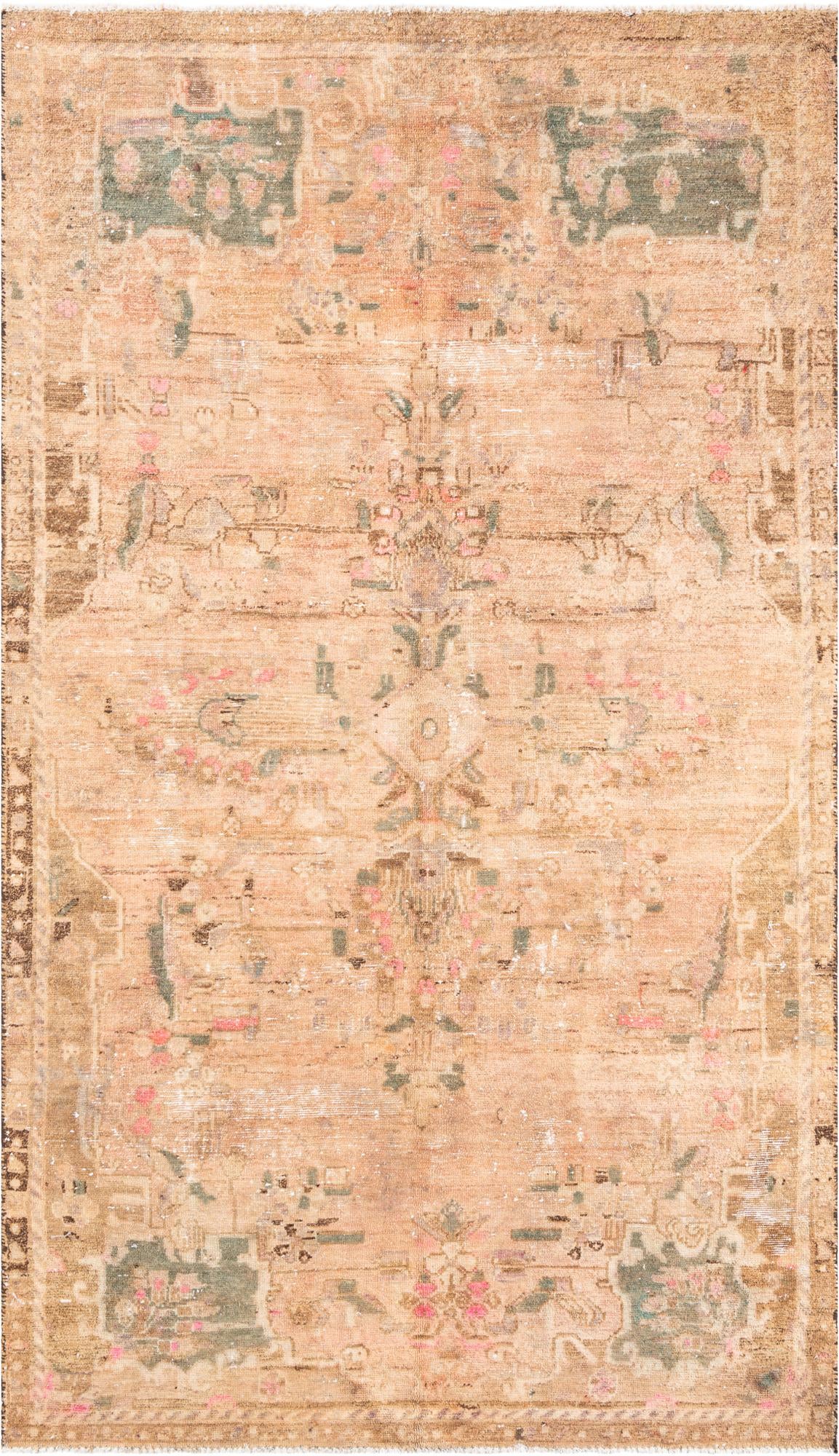 5' 4 x 9' 4 Hand Knotted Ultra Vintage Persian Wool Rug