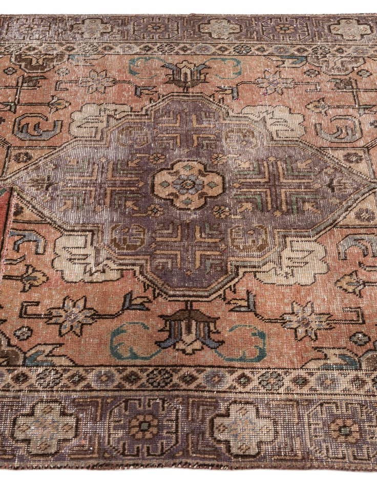 Detail image of 4' 4 x 6'  Hand Knotted Ultra Vintage Persian Wool Rug