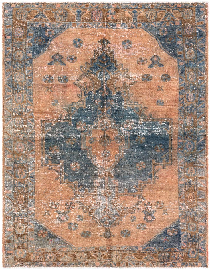 Detail image of 5' x 7' 3 Hand Knotted Ultra Vintage Persian Wool Rug