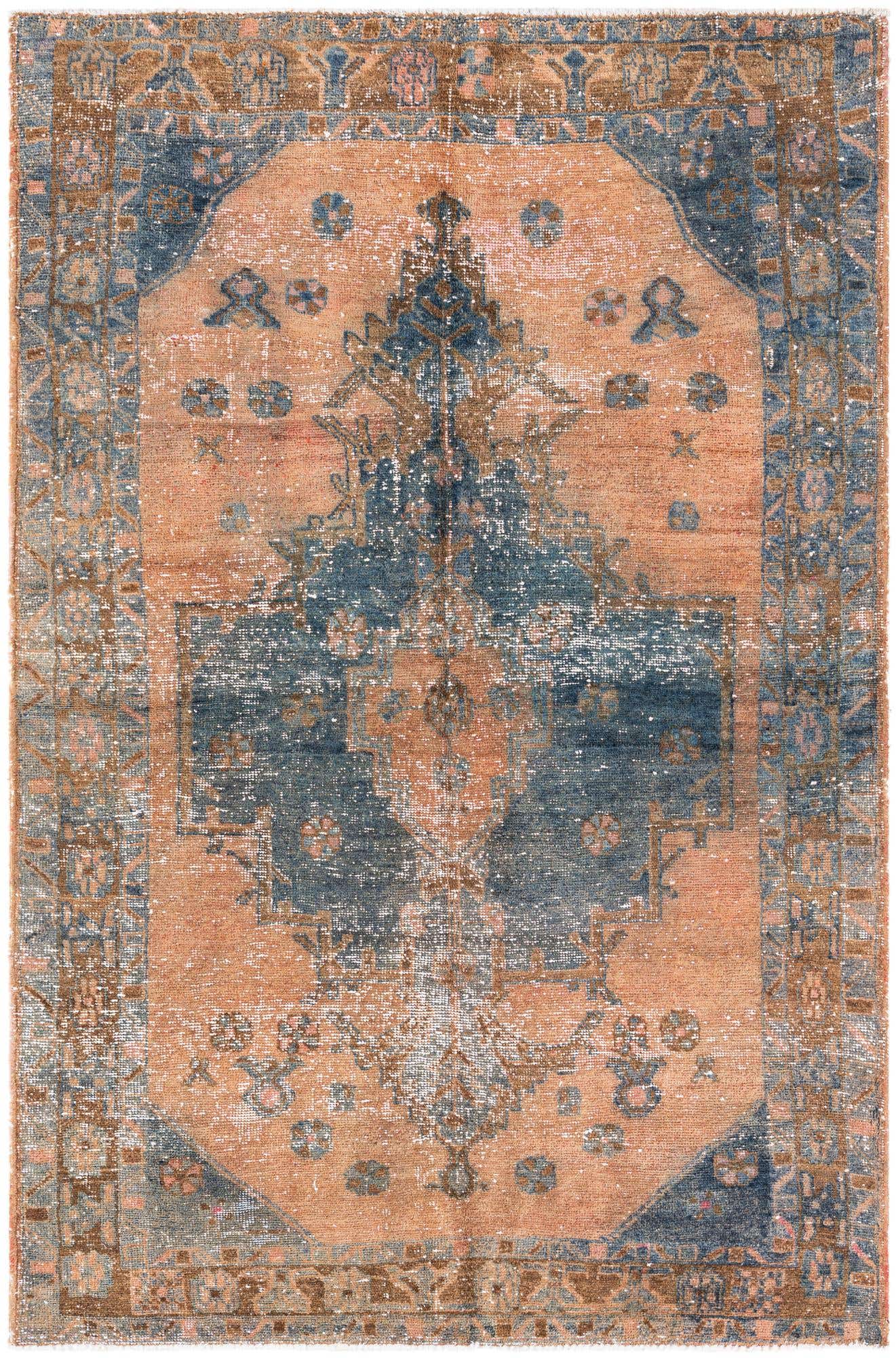5' x 7' 3 Hand Knotted Ultra Vintage Persian Wool Rug