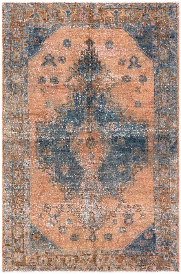 Detail image of 5' x 7' 3 Hand Knotted Ultra Vintage Persian Wool Rug
