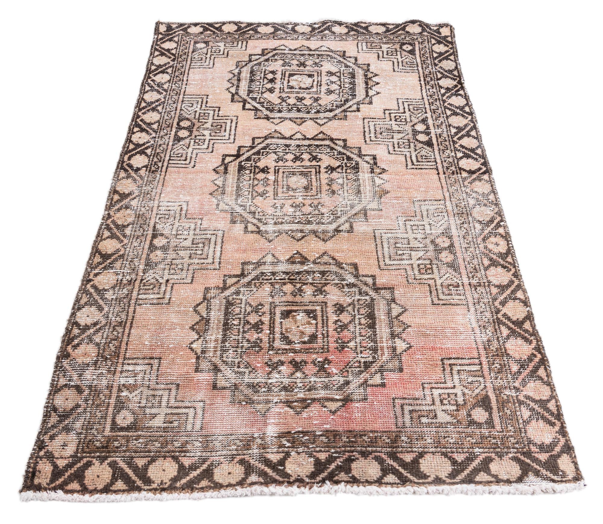 3' 7 x 6' Hand Knotted Ultra Vintage Persian Wool Rug