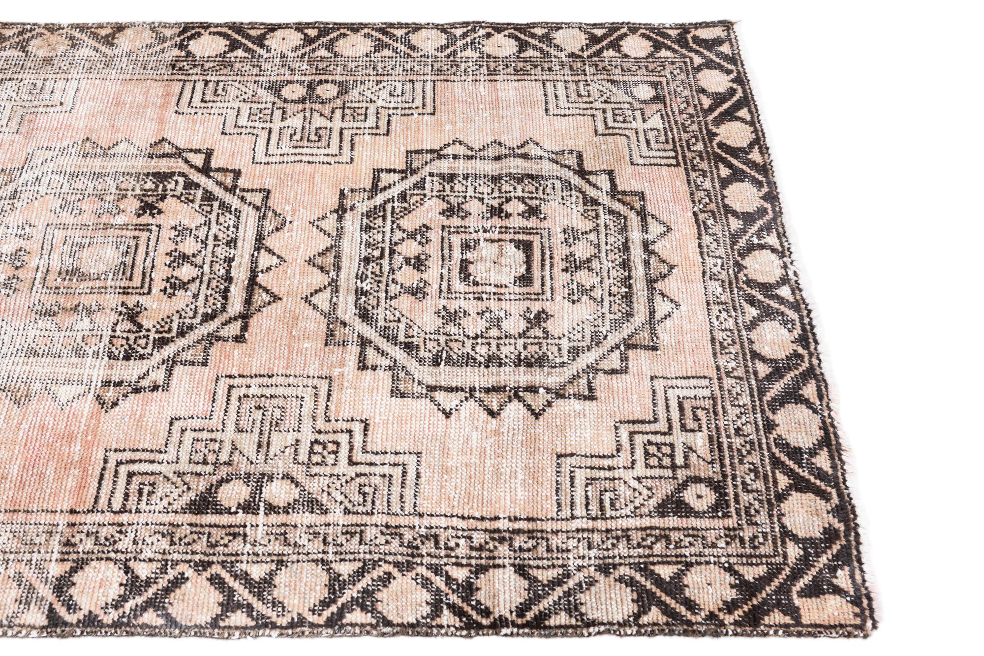 3' 7 x 6' Hand Knotted Ultra Vintage Persian Wool Rug