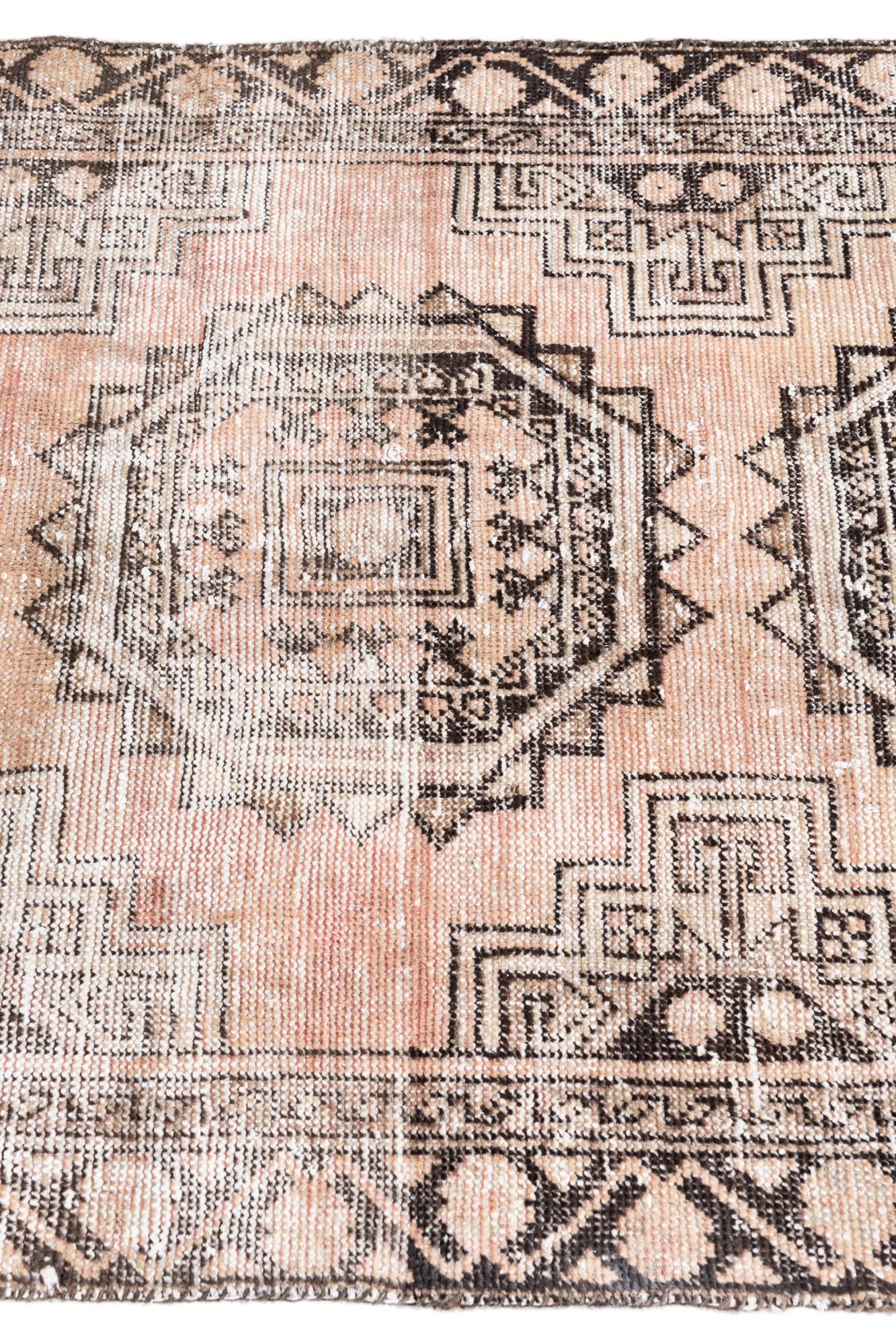 3' 7 x 6' Hand Knotted Ultra Vintage Persian Wool Rug