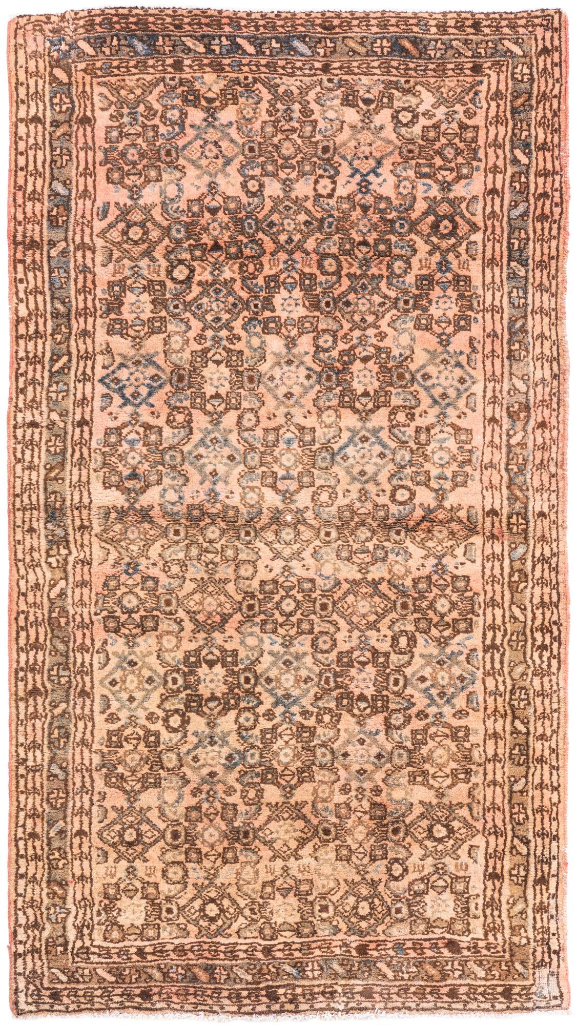 3' 5 x 6' 2 Hand Knotted Ultra Vintage Persian Wool Rug