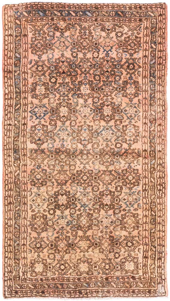 105cm x 190cm Handgeknüpft Ultra Vintage Persisch Wolle Teppich