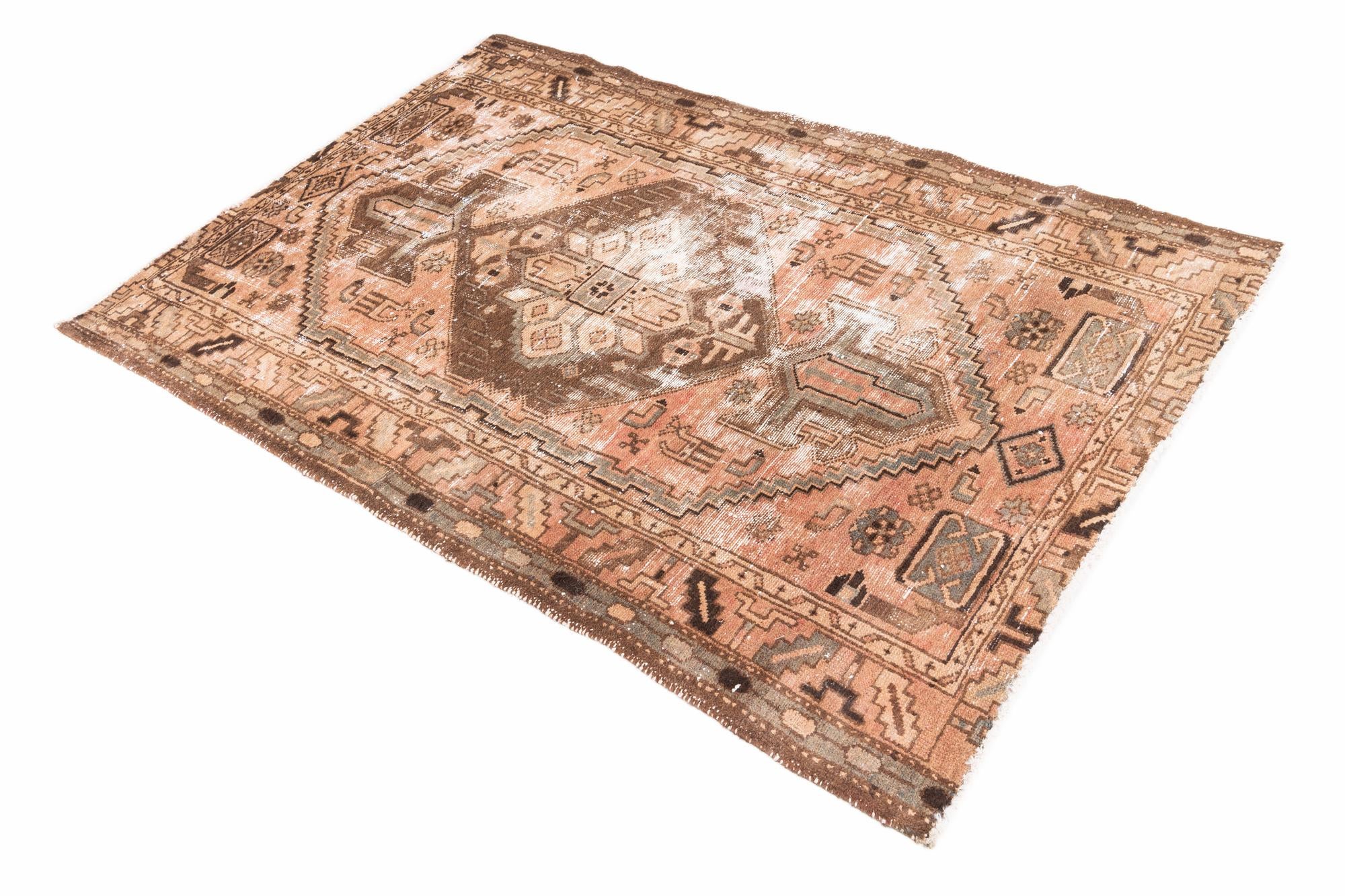 4' x 6' Hand Knotted Ultra Vintage Persian Wool Rug