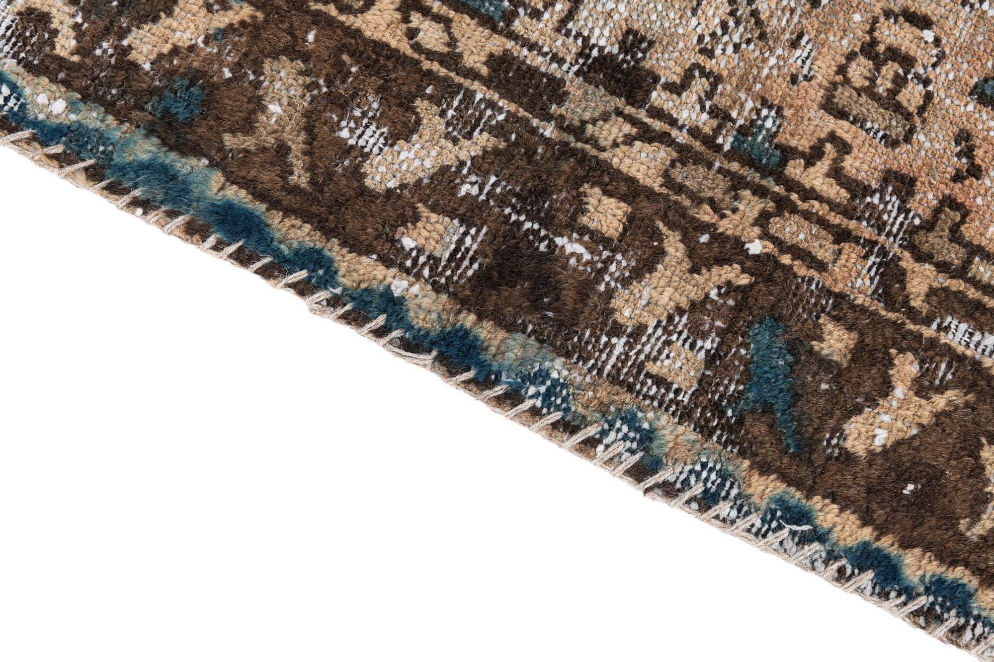 4' 1 x 6' Hand Knotted Ultra Vintage Persian Wool Rug