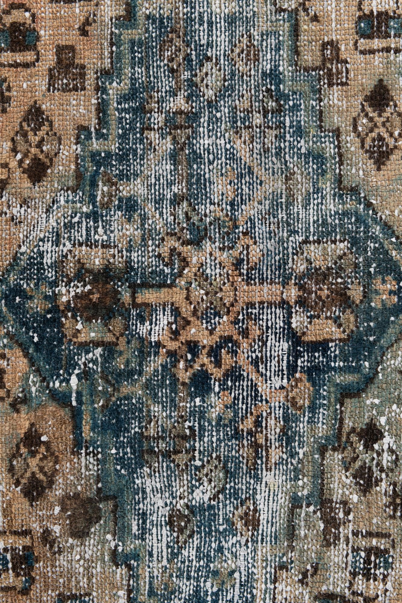 4' 1 x 6' Hand Knotted Ultra Vintage Persian Wool Rug