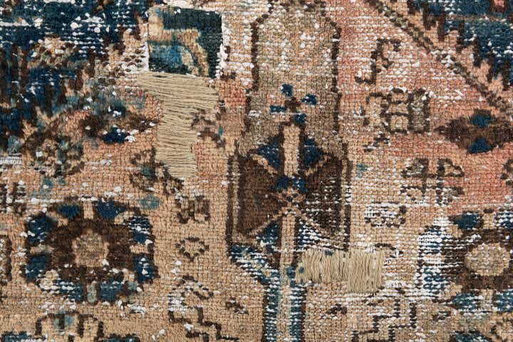 4' 1 x 6' Hand Knotted Ultra Vintage Persian Wool Rug