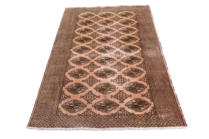 130cm x 185cm Handgeknoopt Ultra Vintage Perzisch Wol Vloerkleed