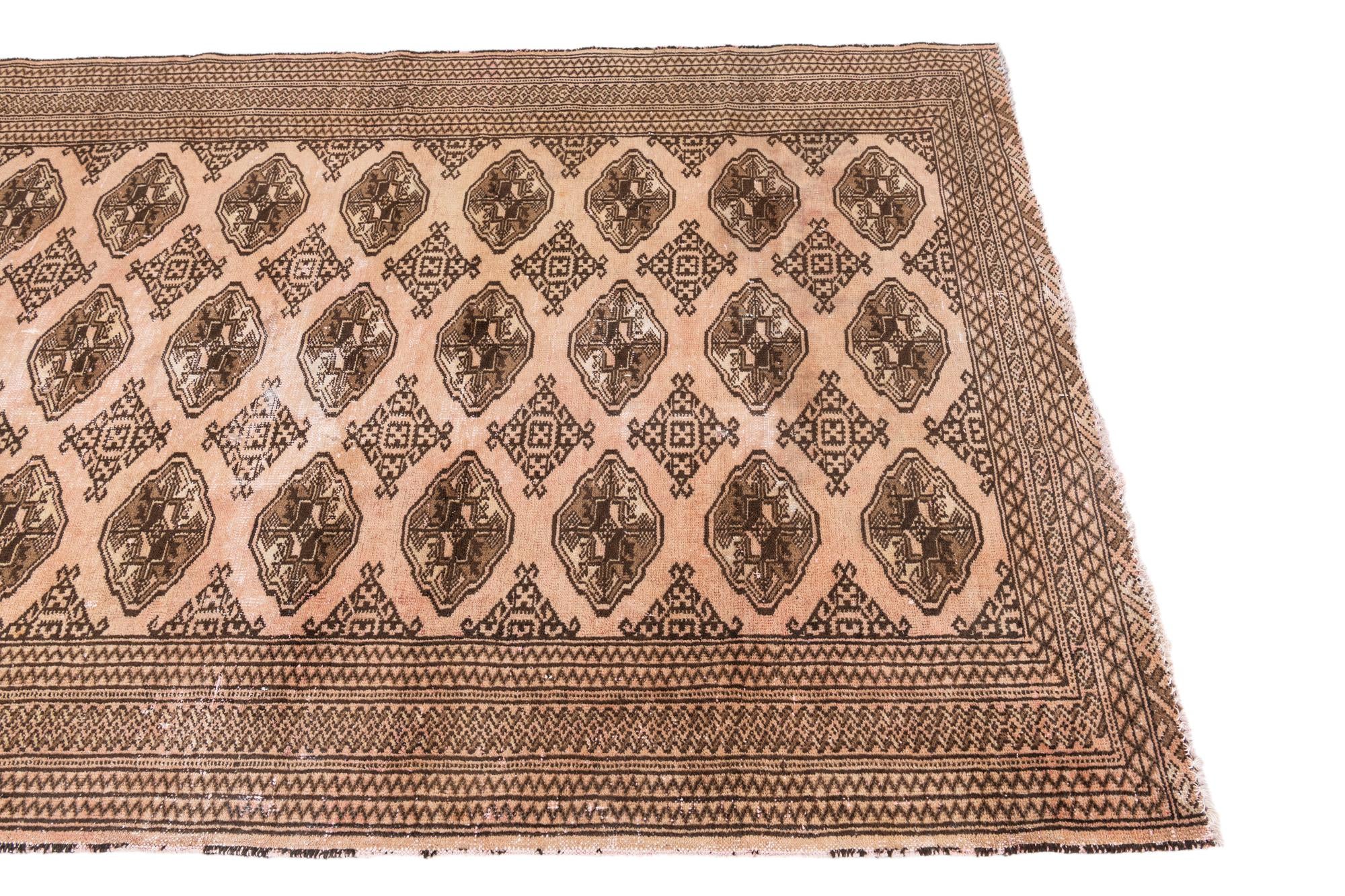 4' 4 x 6' 1 Hand Knotted Ultra Vintage Persian Wool Rug
