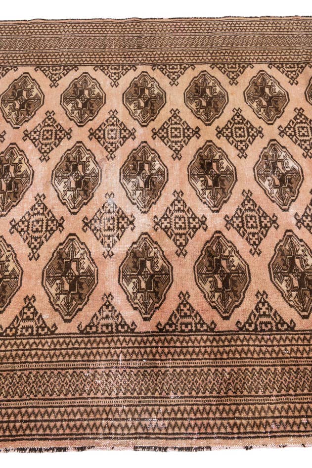 Detailfoto van 130cm x 185cm Handgeknoopt Ultra Vintage Perzisch Wol Vloerkleed