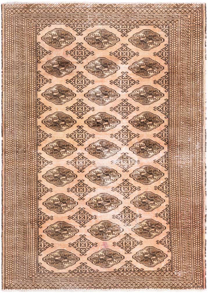 130cm x 185cm Handgeknoopt Ultra Vintage Perzisch Wol Vloerkleed