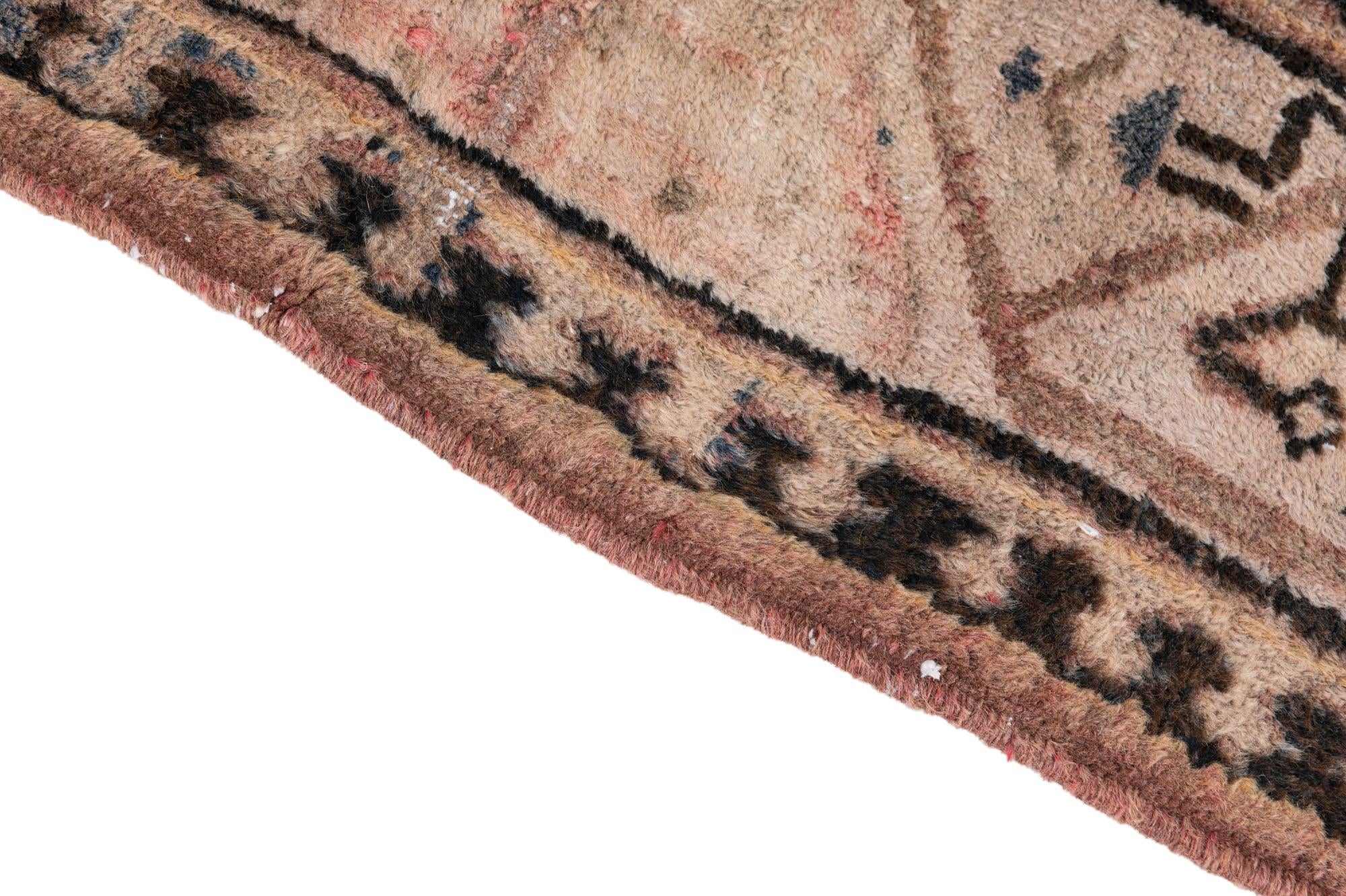 4' 7 x 7' Hand Knotted Ultra Vintage Persian Wool Rug
