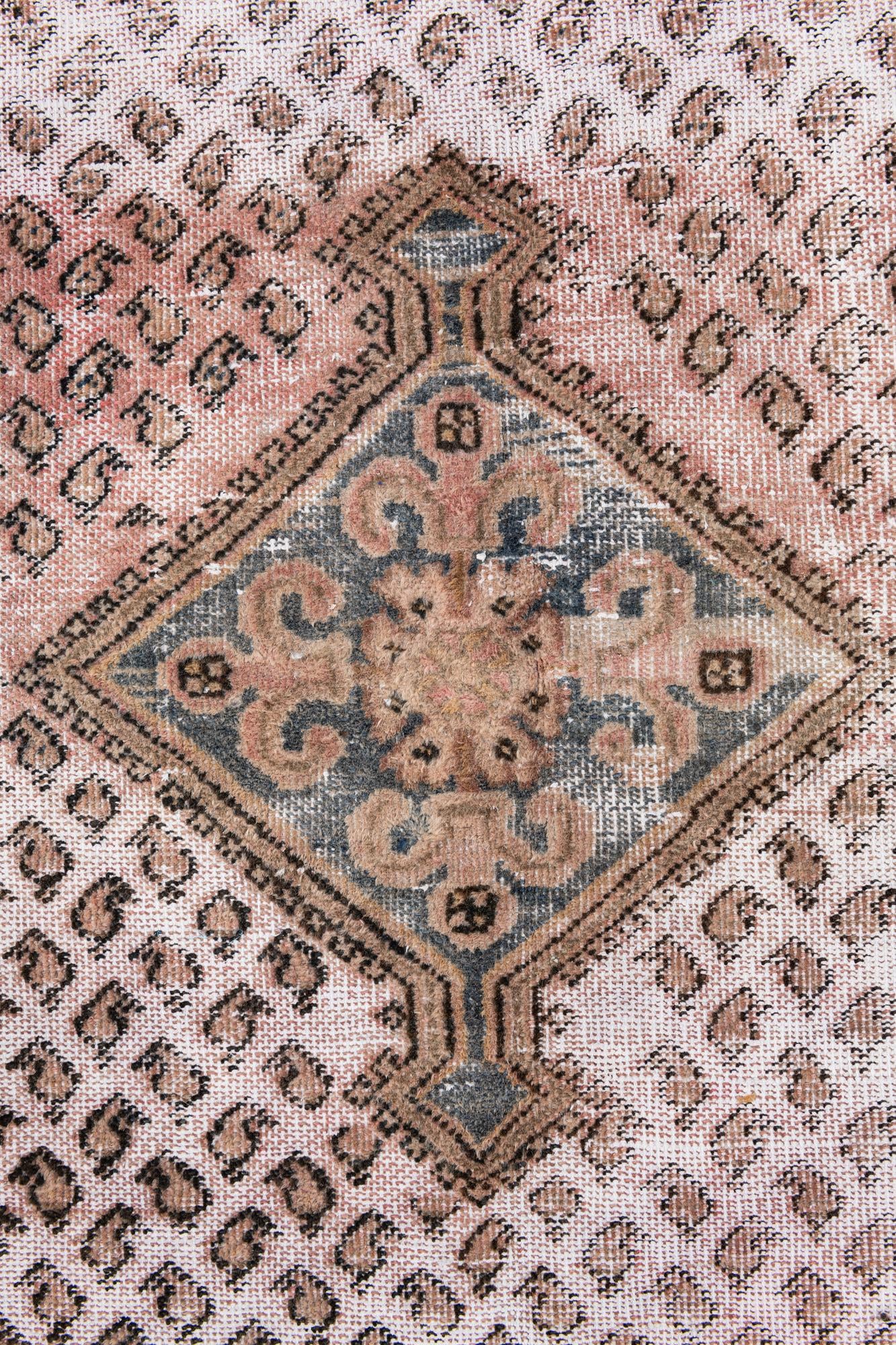 4' 7 x 7' Hand Knotted Ultra Vintage Persian Wool Rug