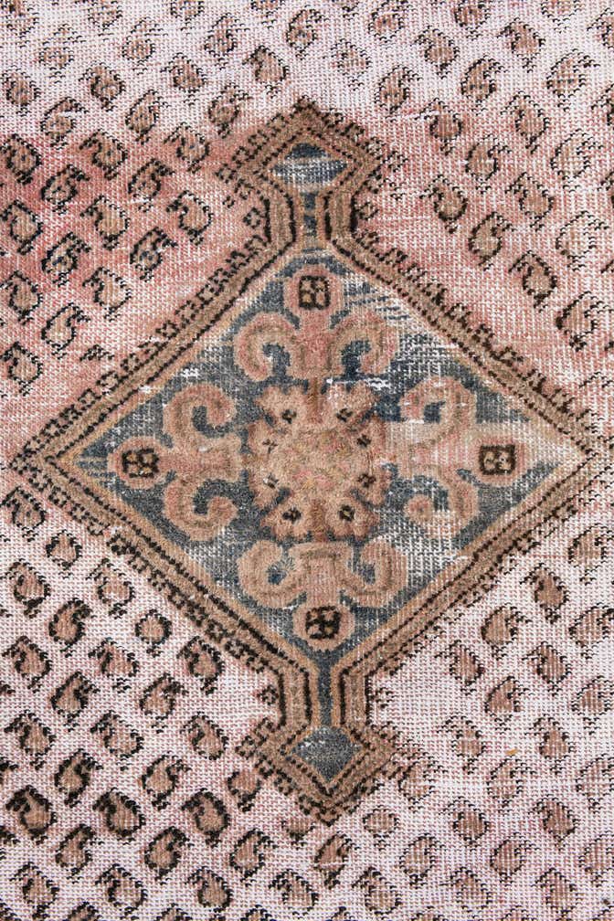 4' 7 x 7' Hand Knotted Ultra Vintage Persian Wool Rug