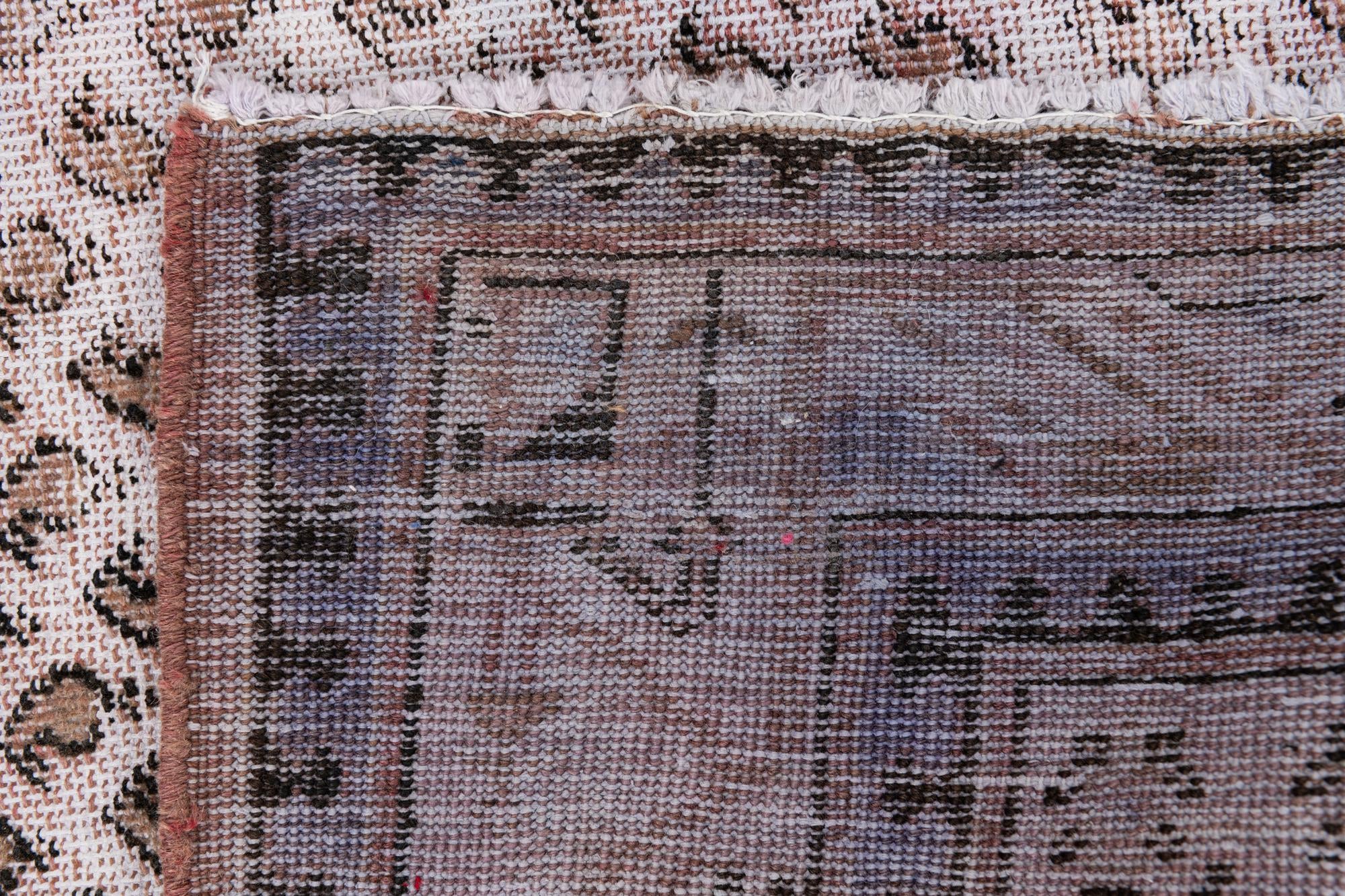 4' 7 x 7' Hand Knotted Ultra Vintage Persian Wool Rug
