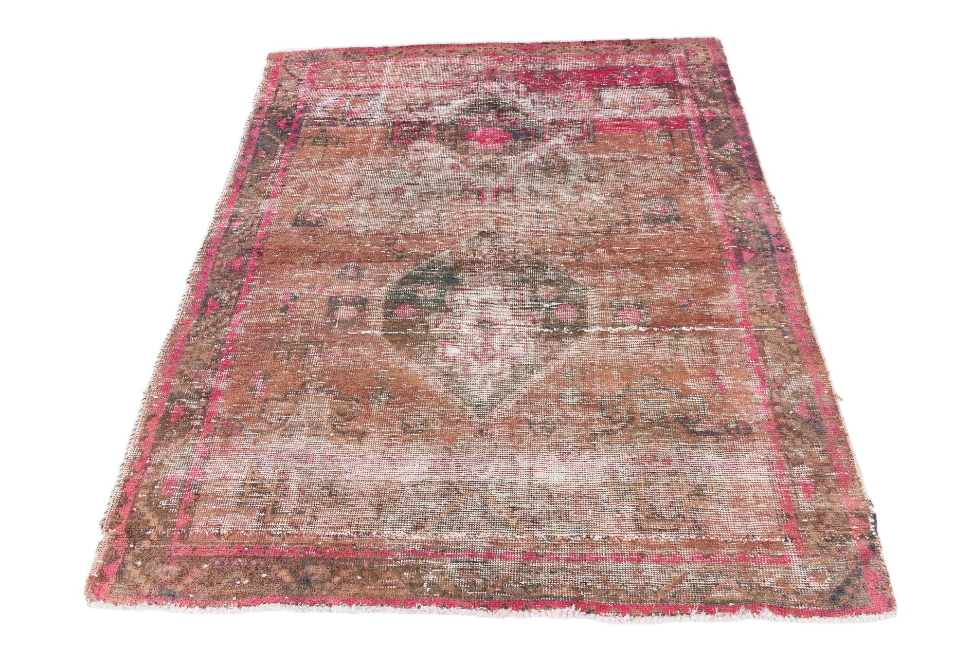 5' x 6' Hand Knotted Ultra Vintage Persian Wool Rug