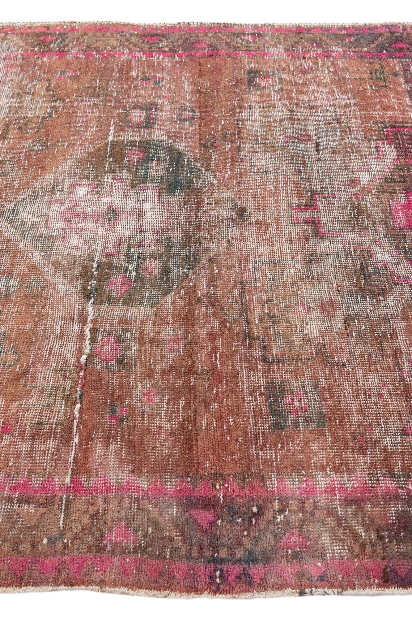 5' x 6' Hand Knotted Ultra Vintage Persian Wool Rug