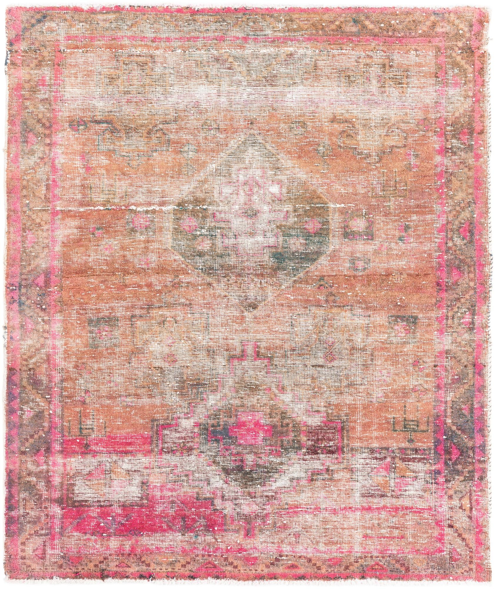 5' x 6' Hand Knotted Ultra Vintage Persian Wool Rug