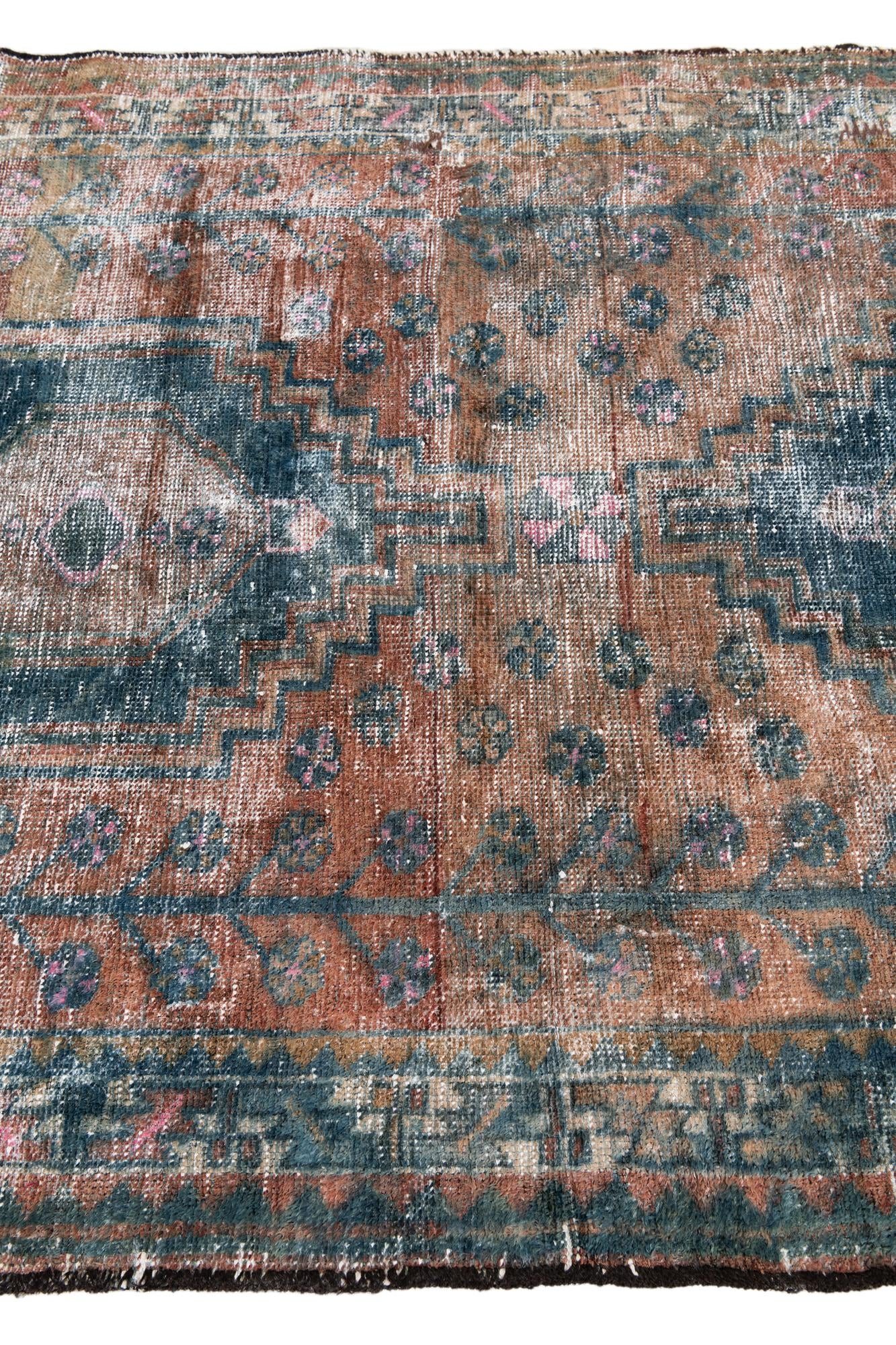 4' x 6' 7 Hand Knotted Ultra Vintage Persian Wool Rug