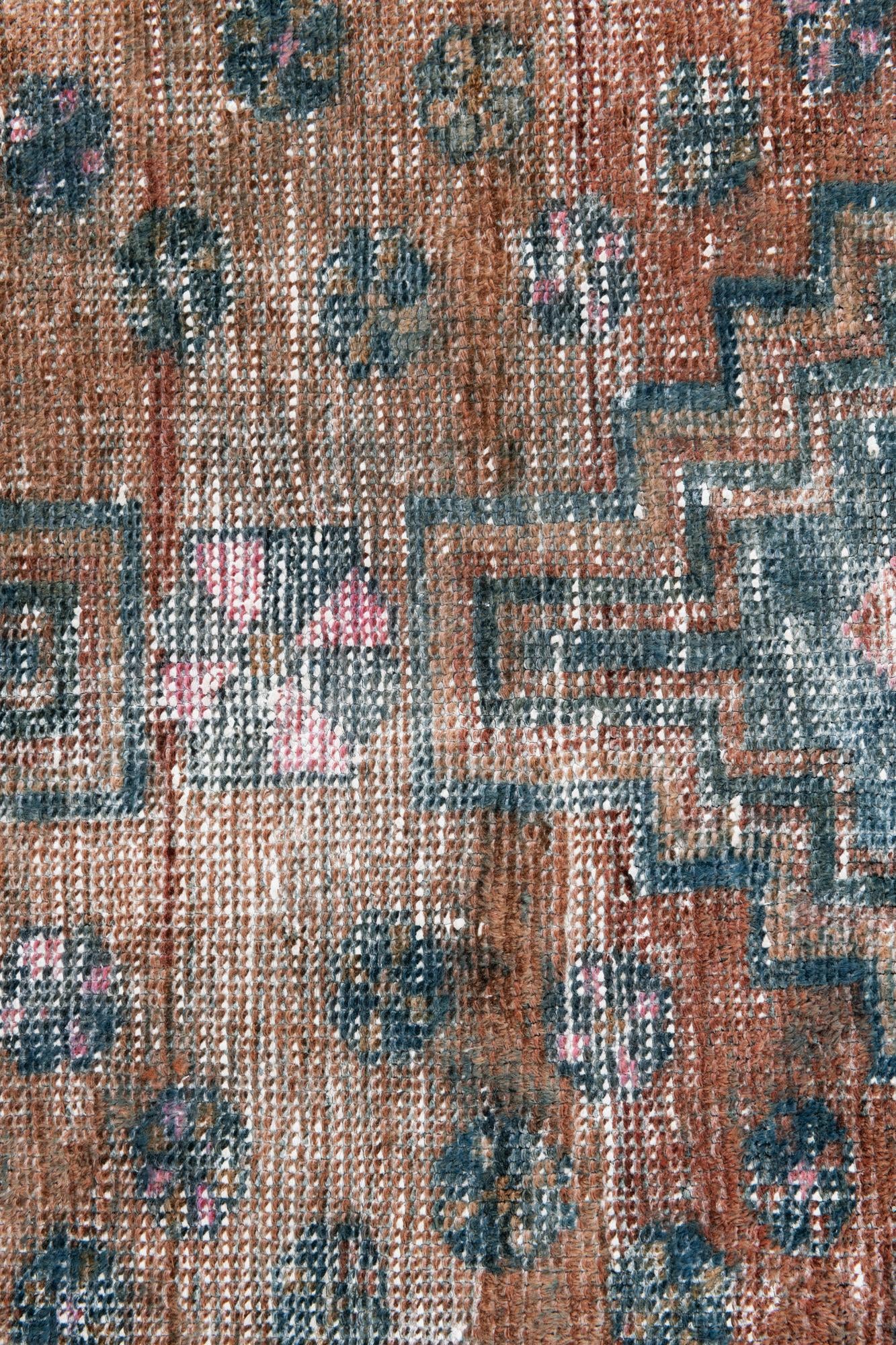 4' x 6' 7 Hand Knotted Ultra Vintage Persian Wool Rug