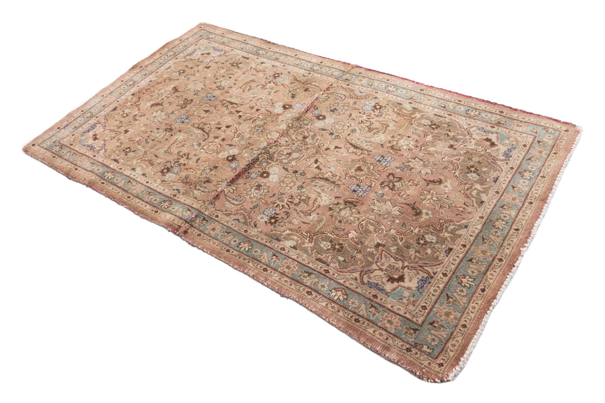 3' 6 x 6' Hand Knotted Ultra Vintage Persian Wool Rug