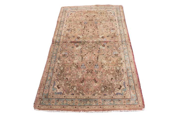 3' 6 x 6' Hand Knotted Ultra Vintage Persian Wool Rug