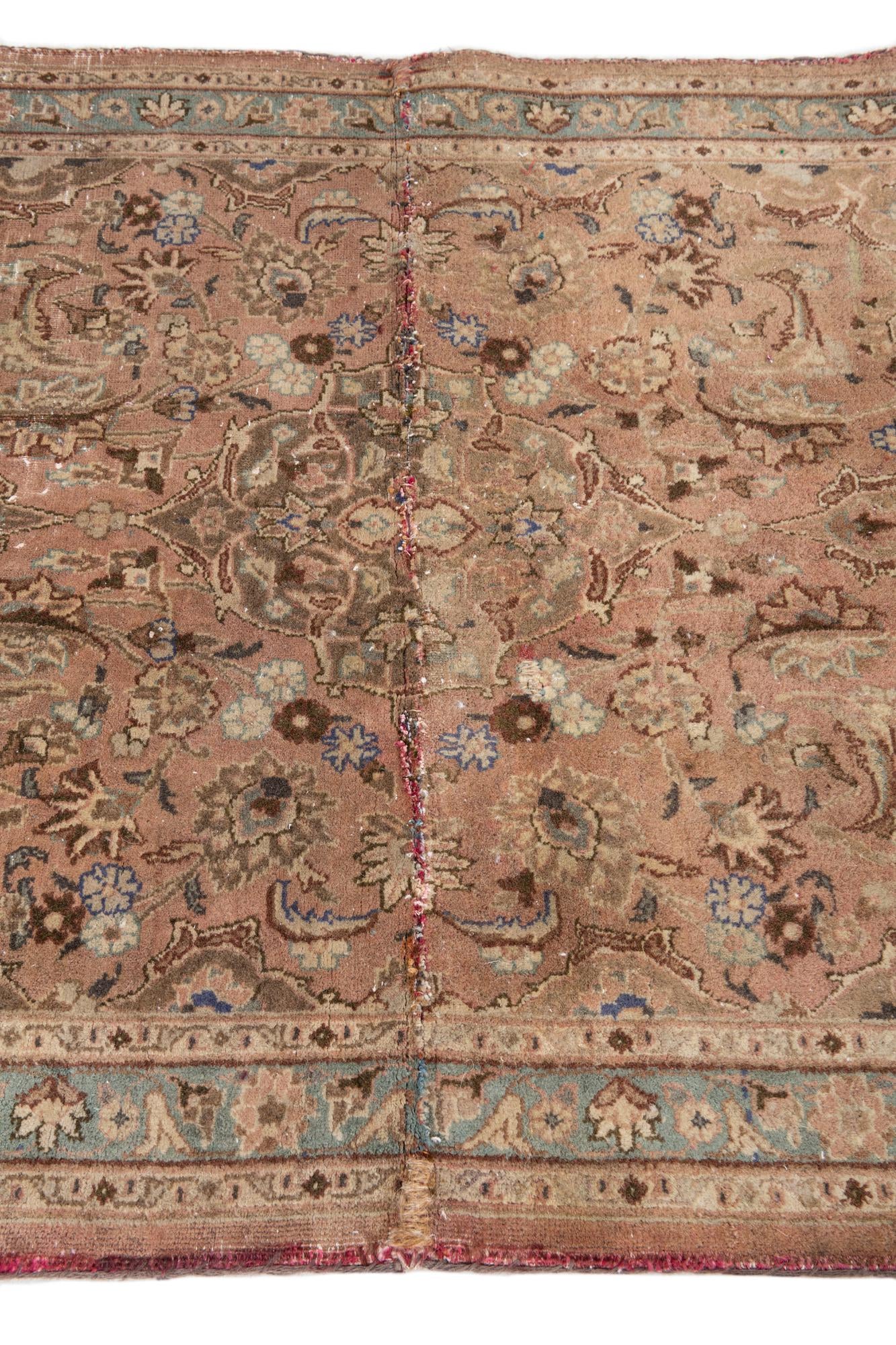 3' 6 x 6' Hand Knotted Ultra Vintage Persian Wool Rug