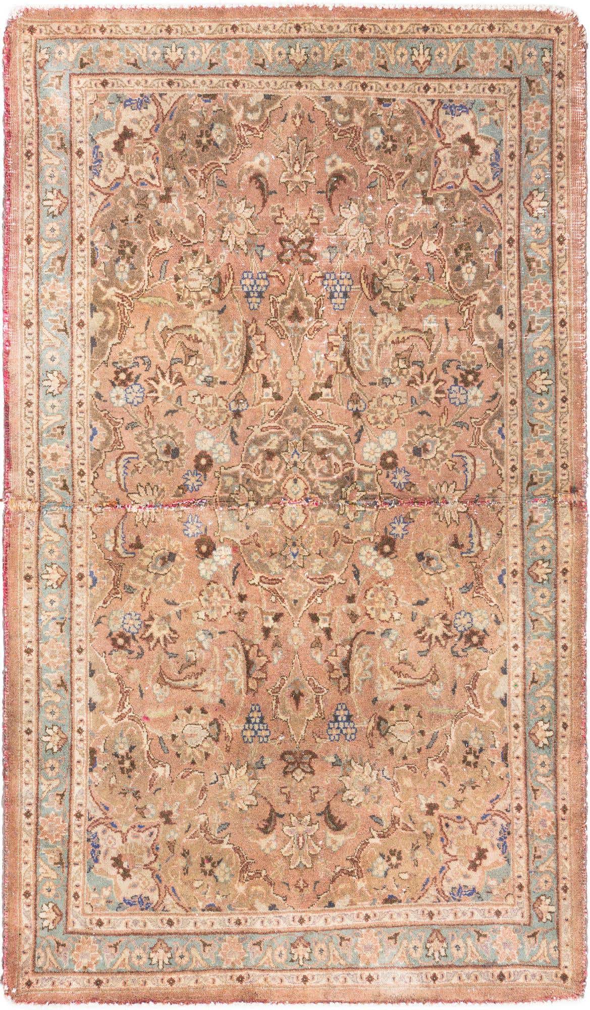3' 6 x 6' Hand Knotted Ultra Vintage Persian Wool Rug