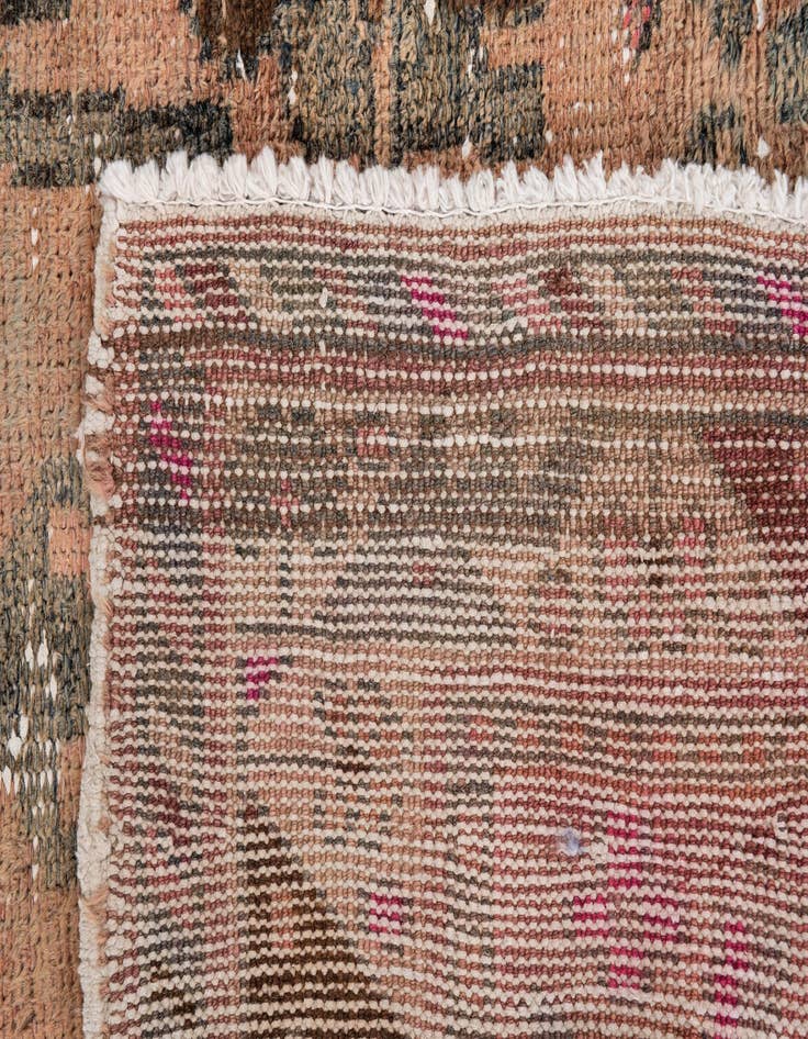 Detail image of 4' 2 x 7' 4  Hand Knotted Ultra Vintage Persian Wool Rug