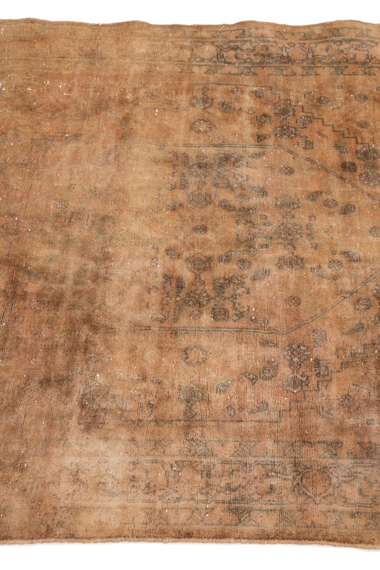 3' 5 x 5' Hand Knotted Ultra Vintage Persian Wool Rug