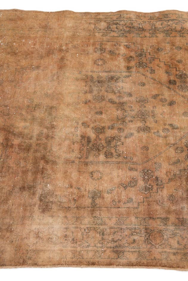 Detail image of 3' 5 x 5' Hand Knotted Ultra Vintage Persian Wool Rug